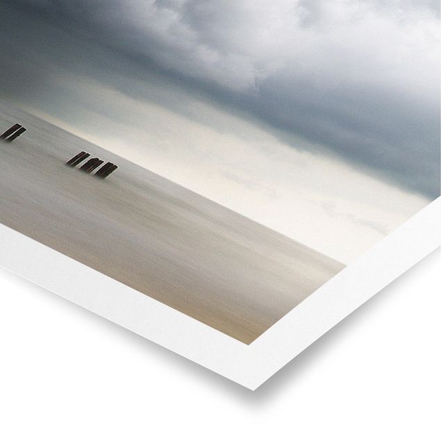 Poster - Tempesta nuvole sopra il Mar Baltico - Panorama formato orizzontale