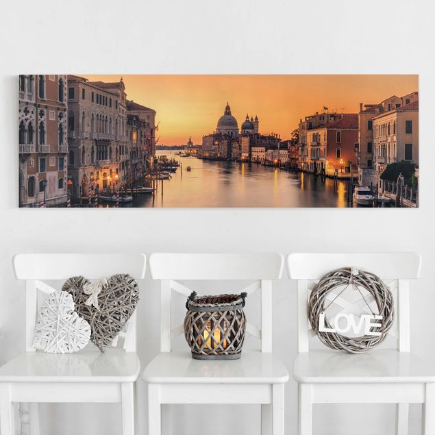 Stampa su tela - d'oro Venezia - Panoramico