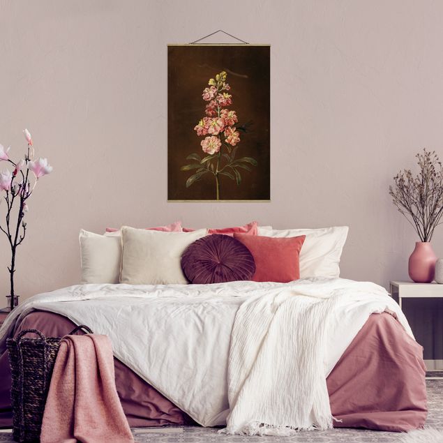 Foto su tessuto da parete con bastone - Barbara Regina Dietzsch - Un Pink Garden Levkkoje - Verticale 3:2
