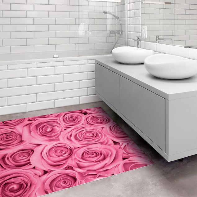 Tappeti bagno moderni Rose rosa
