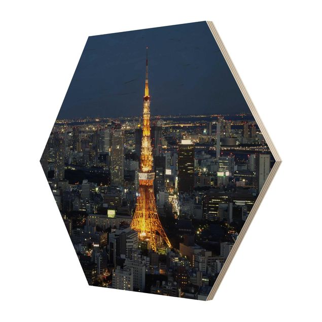 Esagono in legno - Torre di Tokyo