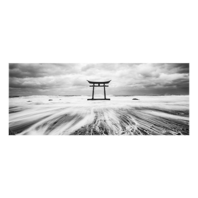 Paraschizzi in vetro - Torii giapponese nel mare - Panorama 5:2