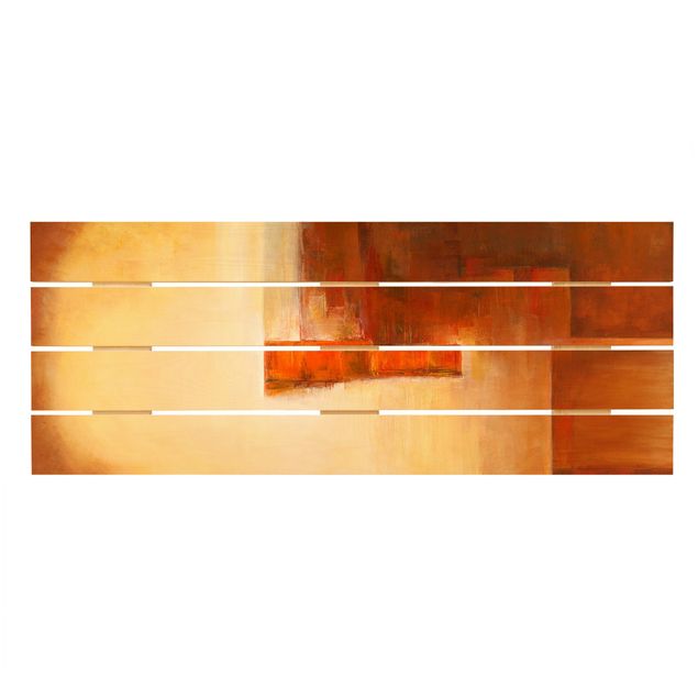 Stampa su legno - Petra Schüßler - Balance Arancione Marrone - Orizzontale 2:5