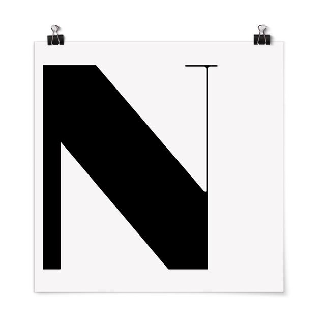 Poster - Antiquarium lettera N - Quadrato 1:1
