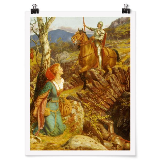 Poster - Arthur Hughes - The Fall Of The Rusty Cavaliere - Verticale 4:3