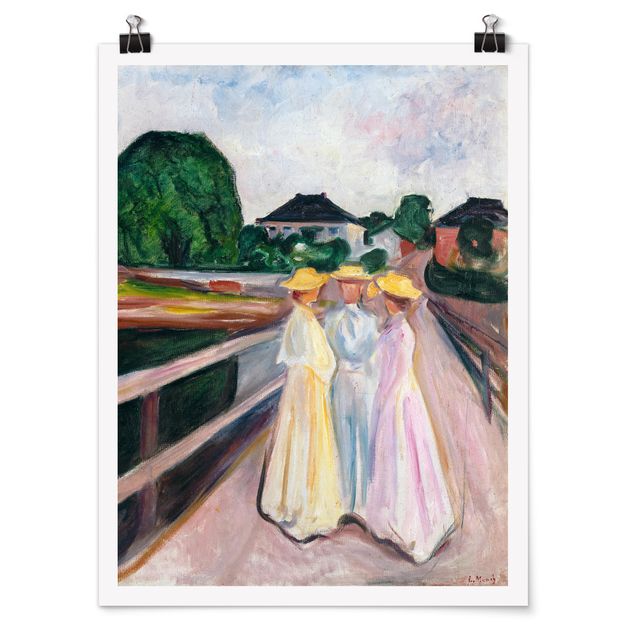 Poster - Edvard Munch - Tre ragazze - Verticale 4:3