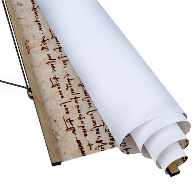 Quadro su tessuto con stecche per poster - da Vinci - Verticale 2:1