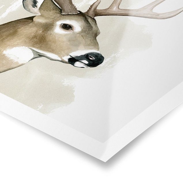 Poster - Forest Friends - Deer - Quadrato 1:1