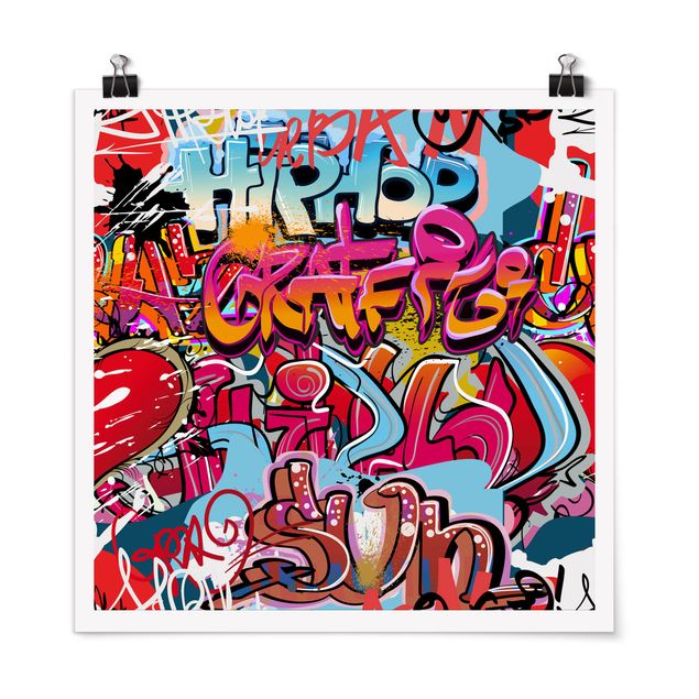 Poster - Hip Hop dei graffiti - Quadrato 1:1
