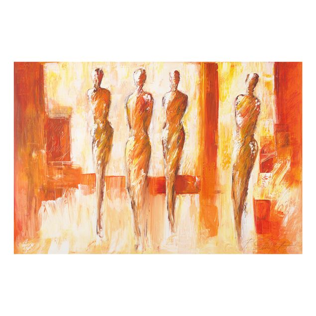 Paraschizzi in vetro - Petra Schüßler - Four Figures In Orange