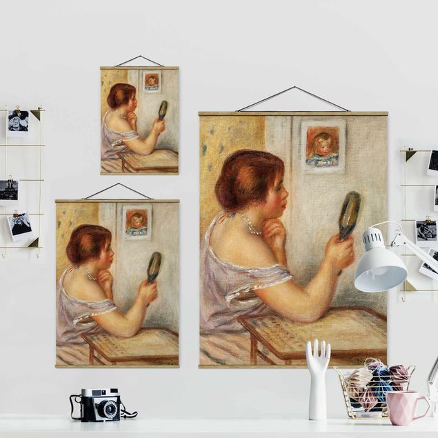 Foto su tessuto da parete con bastone - Auguste Renoir - Gabrielle Con Specchio - Verticale 4:3