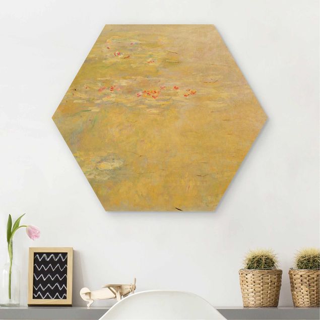 Esagono in legno - Claude Monet - Laghetto delle ninfee