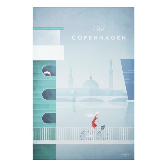 Stampa su alluminio - Poster di viaggio - Copenaghen - Verticale 3:2