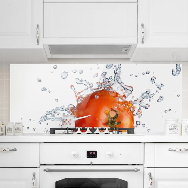 paraschizzi cucina vetro magnetico Pomodoro fresco