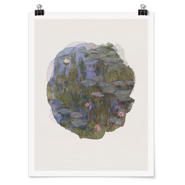 Poster - Acquerelli - Claude Monet - Ninfee (Nympheas) - Verticale 4:3