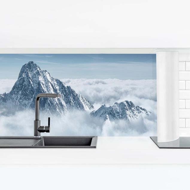 rivestimento cucina moderna Le Alpi sopra le nuvole