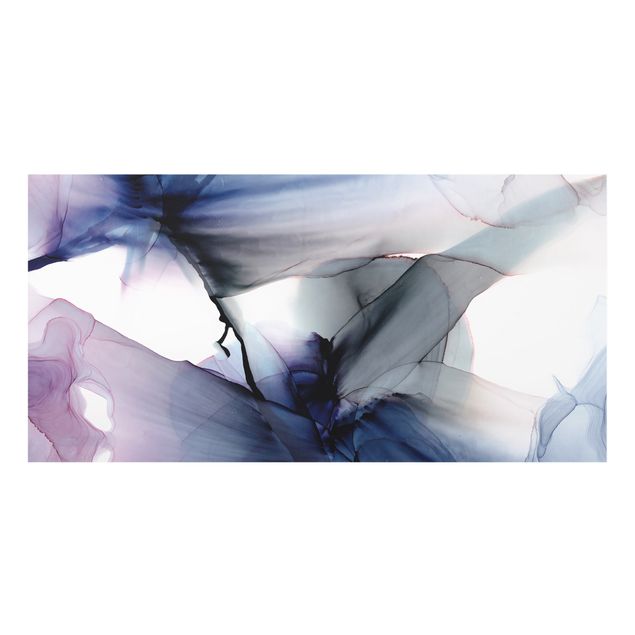Paraschizzi in vetro - Fluido violetto - Formato orizzontale 2:1