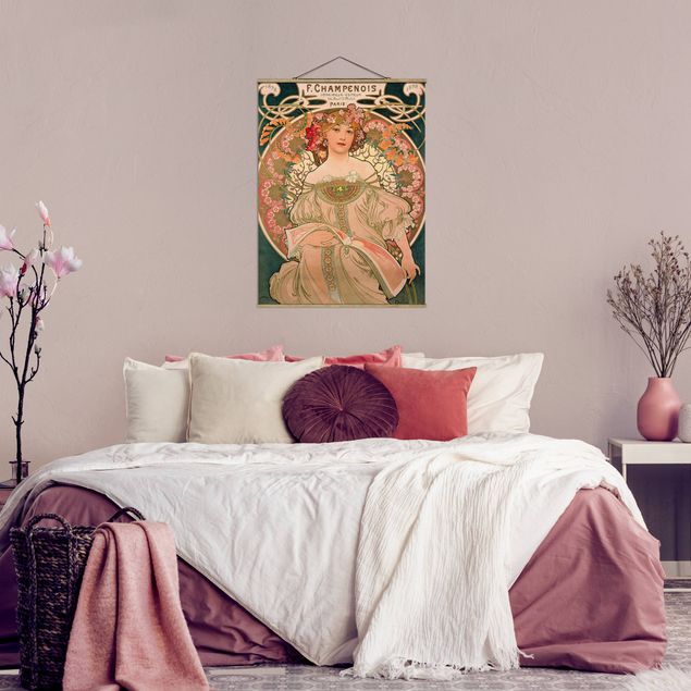 Foto su tessuto da parete con bastone - Alfons Mucha - Poster For F. Champenois - Verticale 4:3