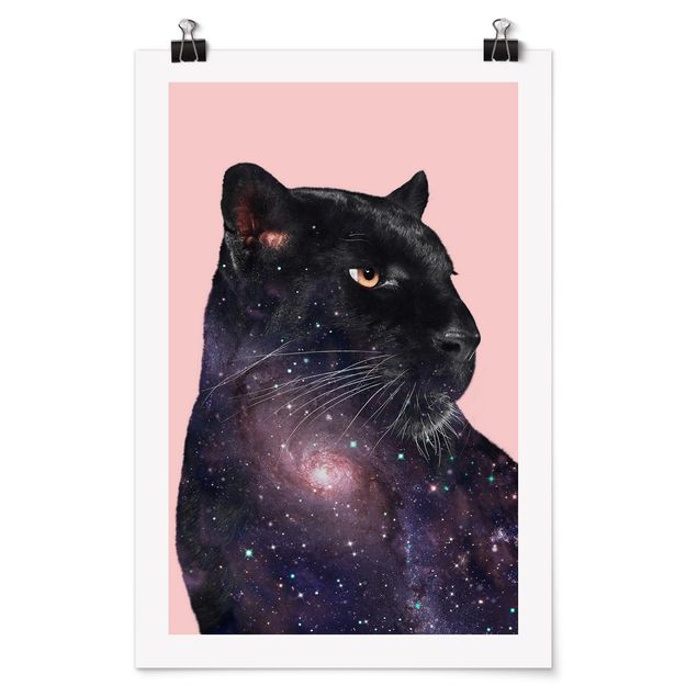 Poster - Jonas Loose - Panther Con Galaxy - Verticale 3:2