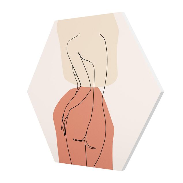 Esagono in forex - Line Art Woman Back Brown