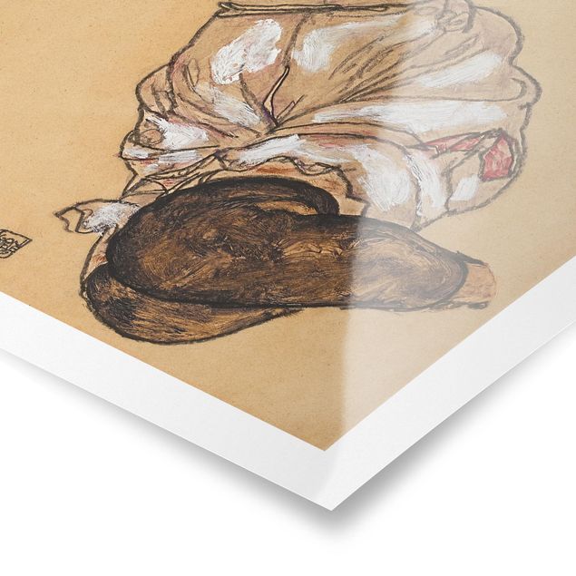 Poster - Egon Schiele - Torso femminile in biancheria intima - Verticale 4:3