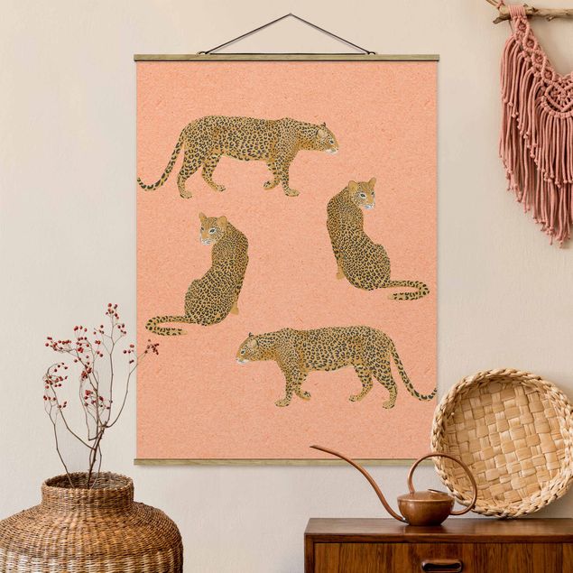 stampe animali Illustrazione - Leopardo Rosa Pittura