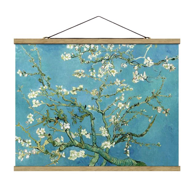 Foto su tessuto da parete con bastone - Vincent Van Gogh - Mandorlo in Fiore - Orizzontale 3:4