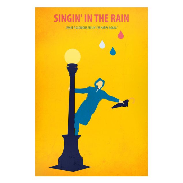 Lavagna magnetica - Poster di film Cantando sotto la pioggia - Formato verticale 2:3