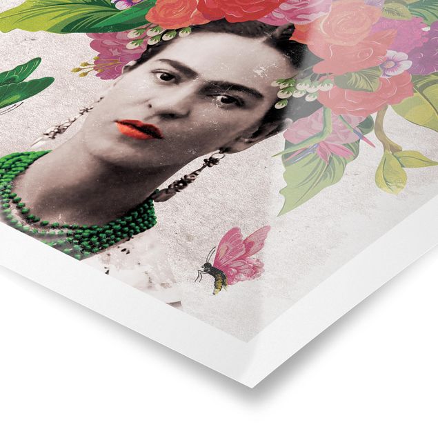 Poster - Frida Kahlo - Fiore Ritratto - Verticale 4:3