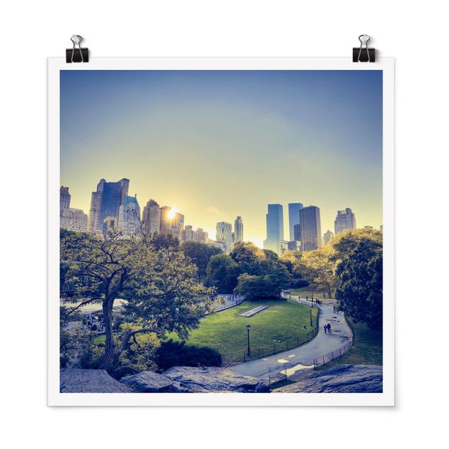 Poster - Peaceful Central Park - Quadrato 1:1
