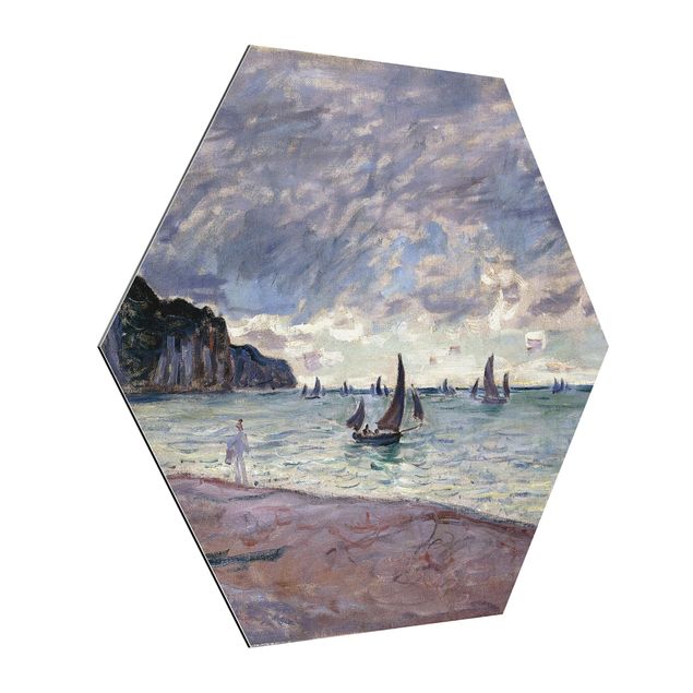 Esagono in Alluminio Dibond - Claude Monet - Costa di Pourville