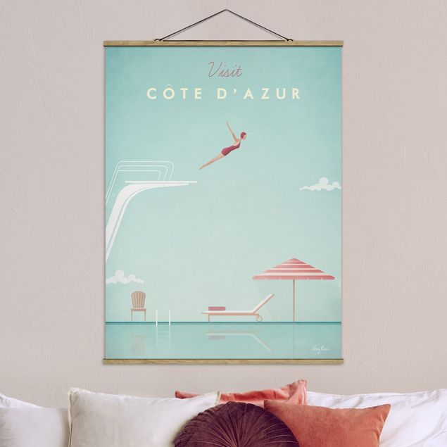 Foto su tessuto da parete con bastone - Poster Viaggi - Côte d'Azur - Verticale 4:3