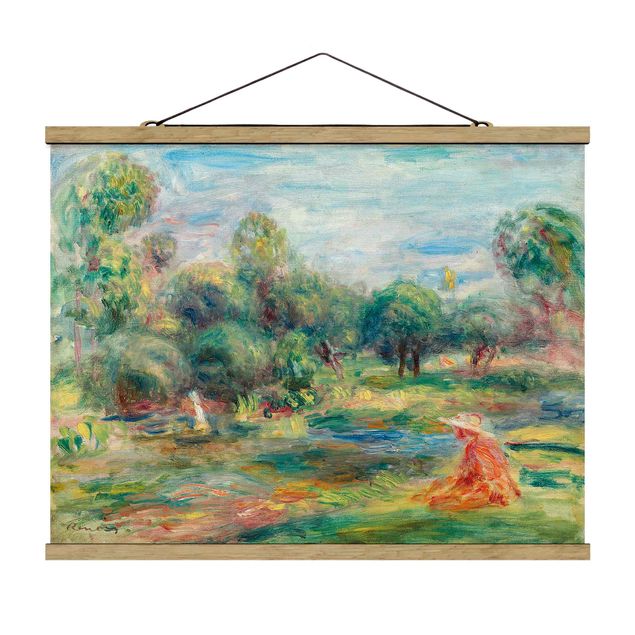 Foto su tessuto da parete con bastone - Auguste Renoir - Paesaggio a Cagnes - Orizzontale 3:4