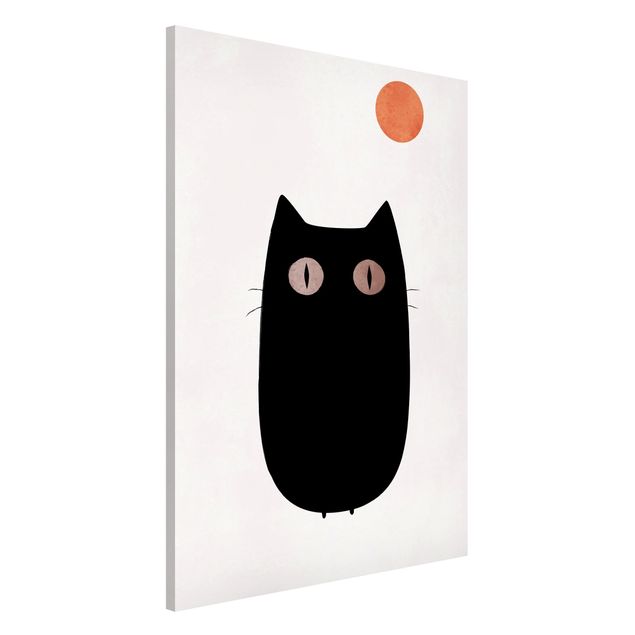 Quadri animali Illustrazione di un gatto nero