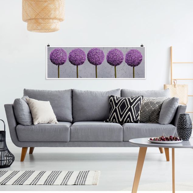 Poster - Allium Flower Ball - Panorama formato orizzontale