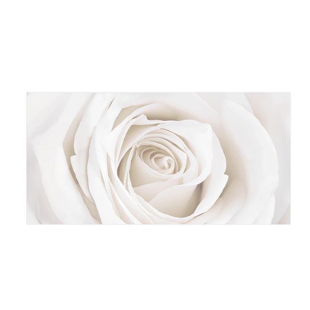 Tappeto bianco salotto Bella rosa bianca