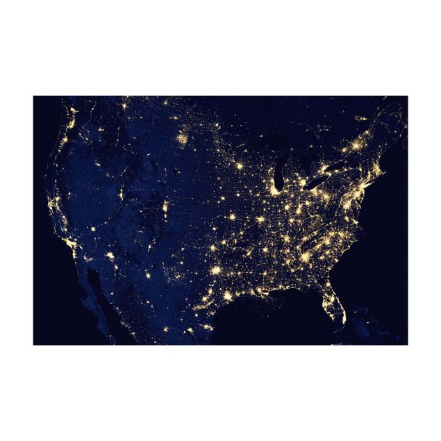 Tappeti antracite Immagine NASA Stati Uniti dallo spazio di notte