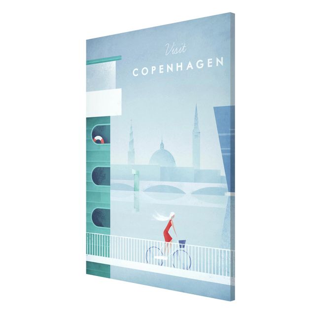 Lavagna magnetica - Poster di viaggio - Copenaghen - Formato verticale 2:3