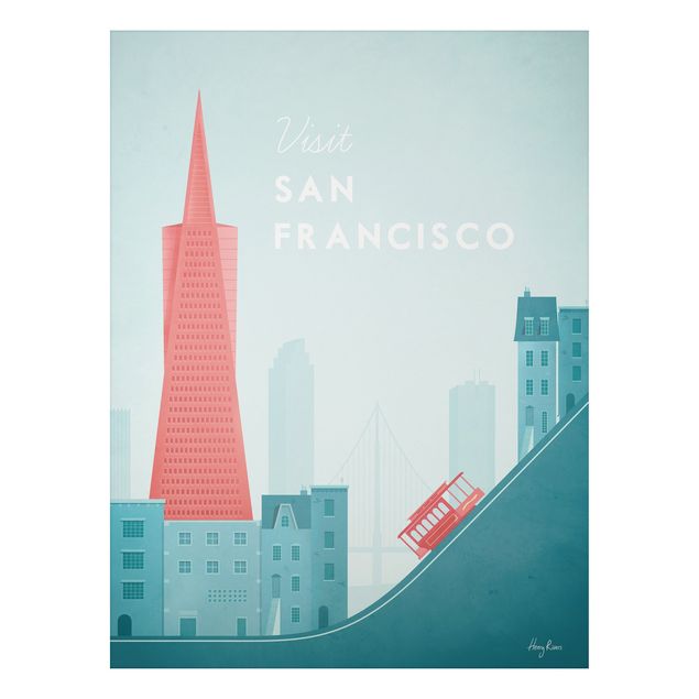 Stampa su alluminio - Poster Travel - San Francisco - Verticale 4:3