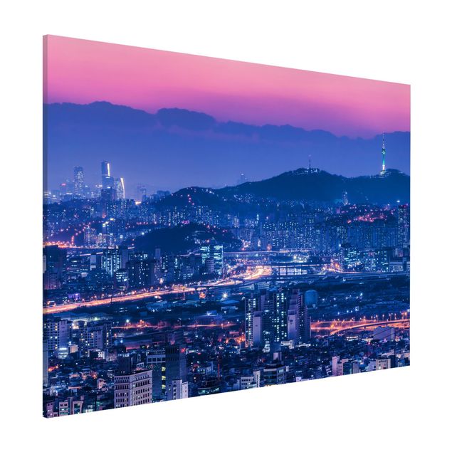 Lavagna magnetica per ufficio Skyline di Seoul