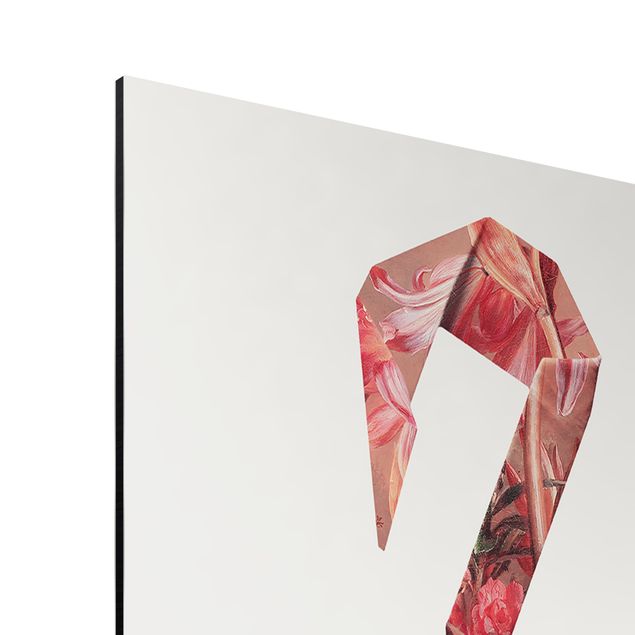Stampa su alluminio - origami Flamingo - Verticale 4:3