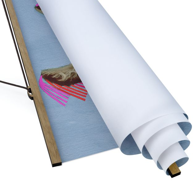 Quadro su tessuto con stecche per poster - Lama con gioielli IV - Quadrato 1:1