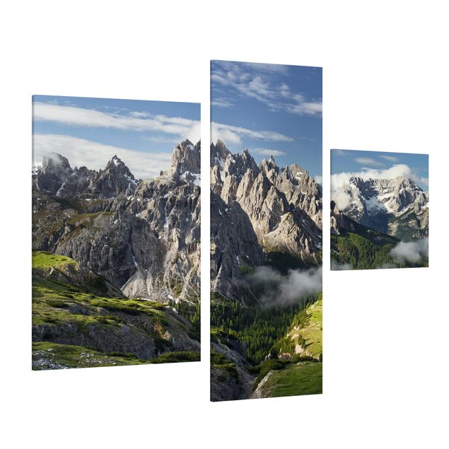 Stampa su tela 3 parti - Italian Alps - Collage 1