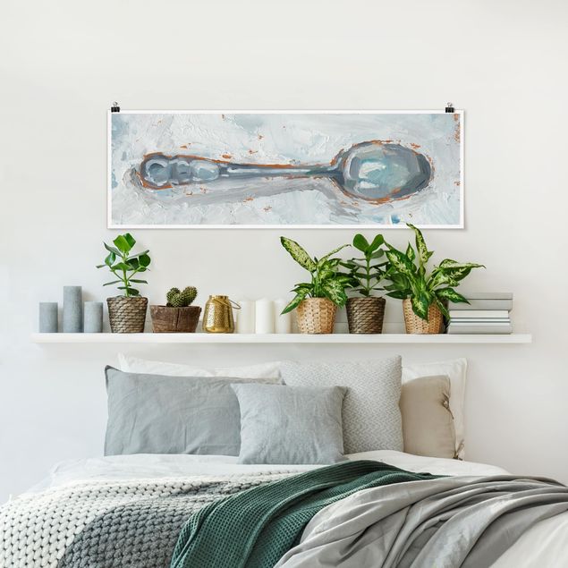 Poster - Impressionistic Posate - Cucchiaio - Panorama formato orizzontale