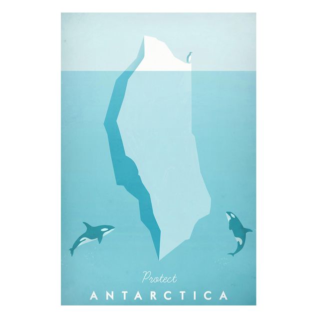 Lavagna magnetica - Poster di viaggio - Antartide - Formato verticale 2:3
