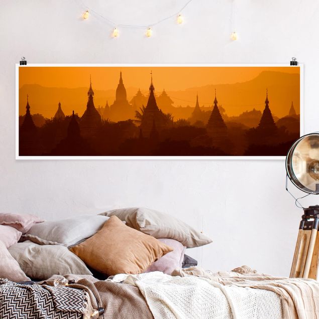 Poster - Temple City in Myanmar - Panorama formato orizzontale