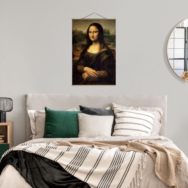 Foto su tessuto da parete con bastone - Leonardo Da Vinci - Monna Lisa - Verticale 3:2