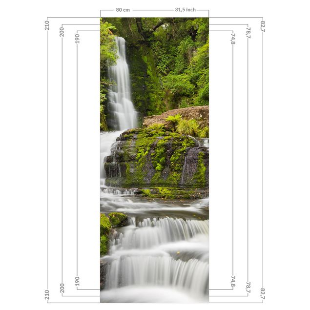 Rivestimento per doccia - Upper McLean Falls in Nuova Zelanda