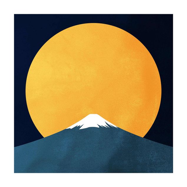 Tappeti grandi Sole, luna e montagna
