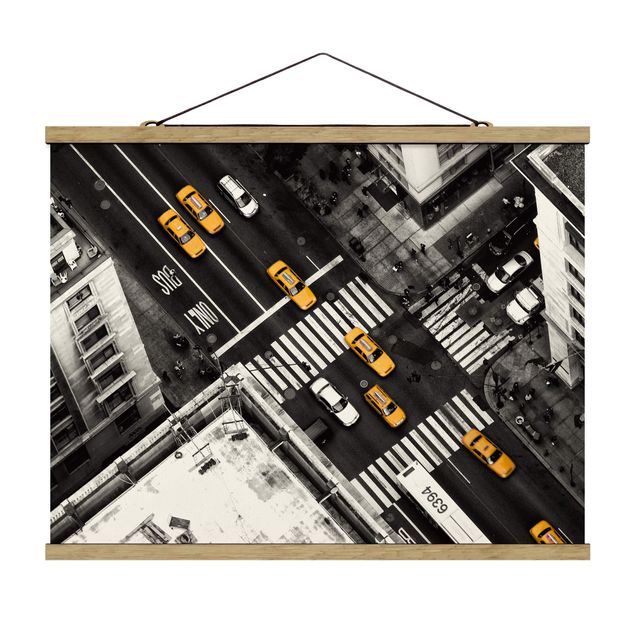 Foto su tessuto da parete con bastone - I taxi di New York - Orizzontale 3:4